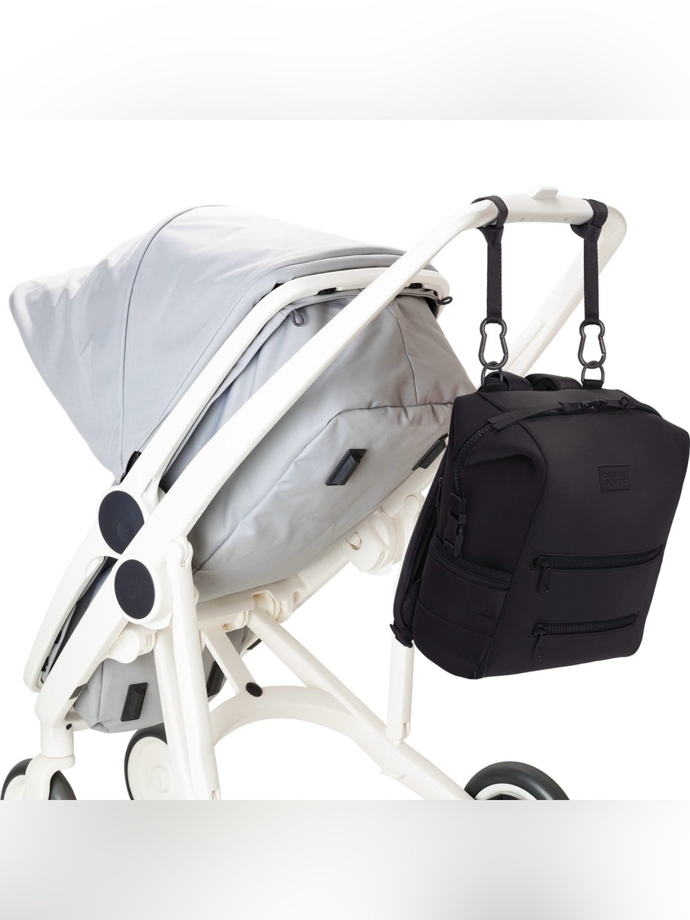 Dagne Dover Indi Neoprene Stretch Large Black Diaper Travel Work Backpack Bag - Picture 6 of 13